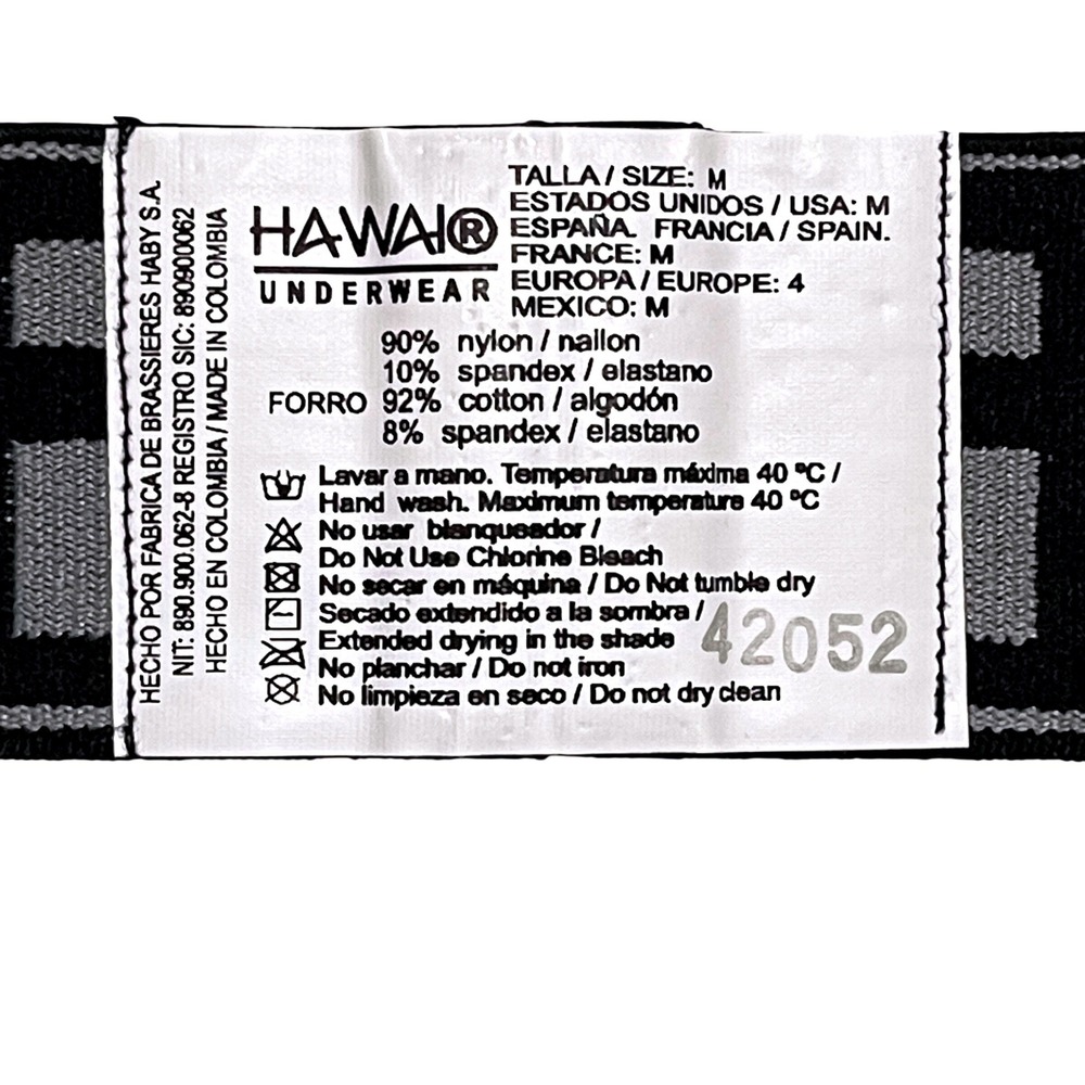 Hawai Medium (30-32) Floral Lace Jockstrap White Blue Pink Logo Waistband New - Picture 7 of 10